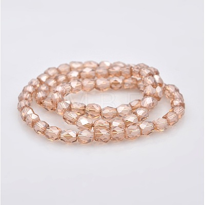 Pearl Luster Plated Glass Faceted Drum Beads Strands GLAA-A032-6mm-PL13-1