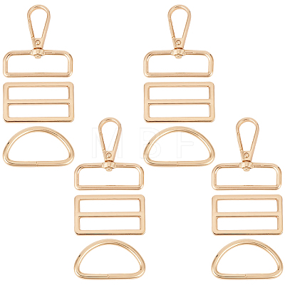 5Bags Alloy D Rings & Slider Buckle & Swivel Clasp Buckles Sets DIY-CL0001-81-1