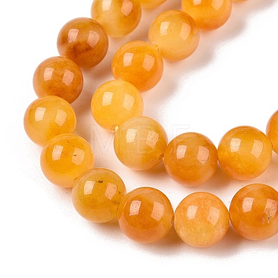 Dyed Natural White Jade Beads Strands G-T138-10mm-210-27-1