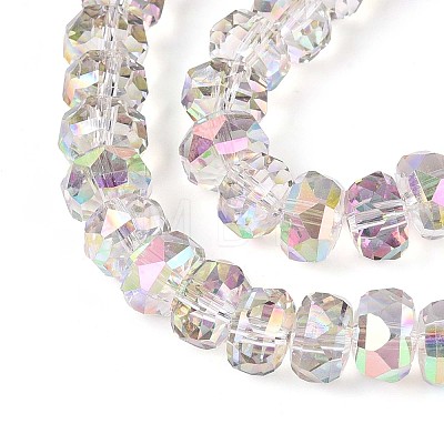 Electroplate Transparent Glass Beads Strands EGLA-N022-04A-D18-1