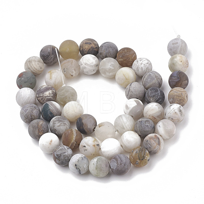 Natural Bamboo Leaf Agate Beads Strands G-T106-028-1