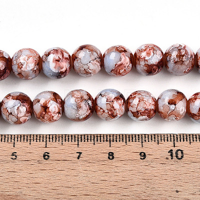 Baking Paint Glass Beads Strands X-DGLA-N003-10mm-A03-1