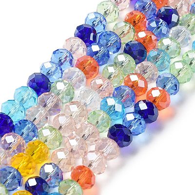 Glass Beads Strands EGLA-A034-M8mm-46-1