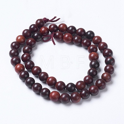 Imitation Burmese Rosewood Beads Strands WOOD-J001-03-10mm-1-1