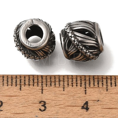 304 Stainless Steel European Beads STAS-D191-08I-AS-1