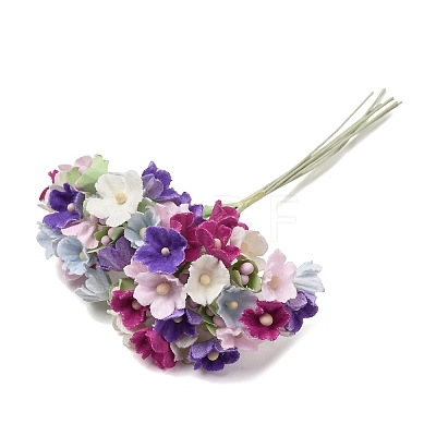 Cloth & Paper & Iron Artificial Mini Flower Bouquet for DIY Crafts FB-CBA59DF-02H-1