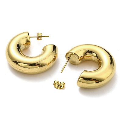 Ion Plating(IP) 316 Surgical Stainless Steel Stud Earrings for Women EJEW-C053-02G-1