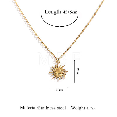 304 Stainless Steel Pendant Necklaces WGFEF8E-03-1