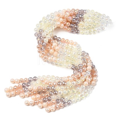 Electroplate Glass Beads Strands EGLA-D300-06-8mm-23-1