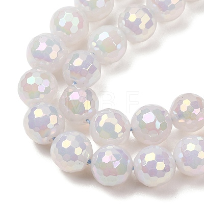 Electroplated Natural Agate Beads Strands G-B191-A07-10mm-01-1