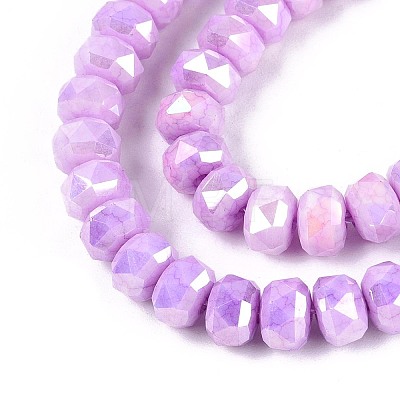 Anti-Tarnish Electroplate Glass Beads Strands GLAA-T025-6mm-11D-1