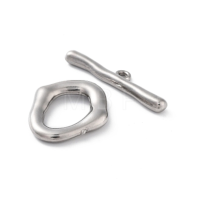 Non-Tarnish 304 Stainless Steel Toggle Clasps X-STAS-A092-04A-P-1