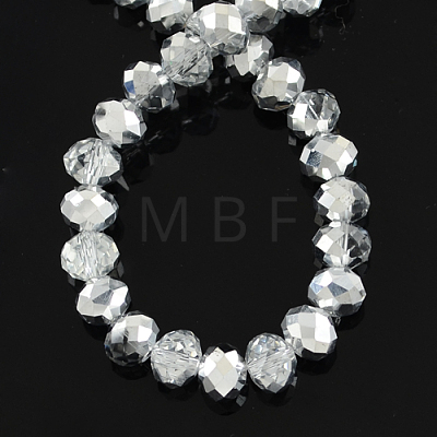 Electroplate Glass Bead Strands X-GR12MMY-07S-1