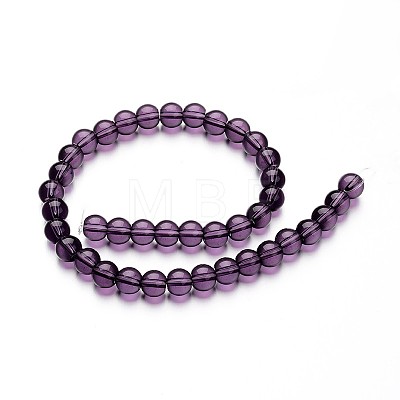 Glass Round Bead Strands GLAA-I028-8mm-12-1