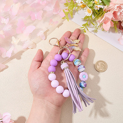 1Pc Acrylic & Silicone Keychains HJEW-BM0001-63-1