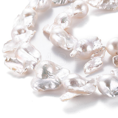 Natural Baroque Pearl Keshi Pearl Beads Strands PEAR-S019-04A-1