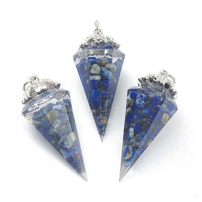 Resin Pointed Pendants G-L571-01G-1