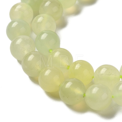 Natural New Jade Round Beads Strands G-L348-01-8mm-1