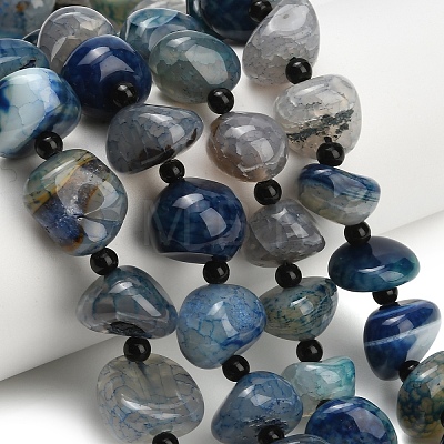 Natural Dragon Veins Agate Beads Strands GG-L001-I01-01F-1