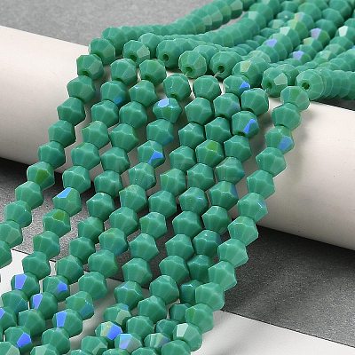 Opaque Solid Color Imitation Jade Glass Beads Strands LS-EGLA-A039-P4mm-L07-1