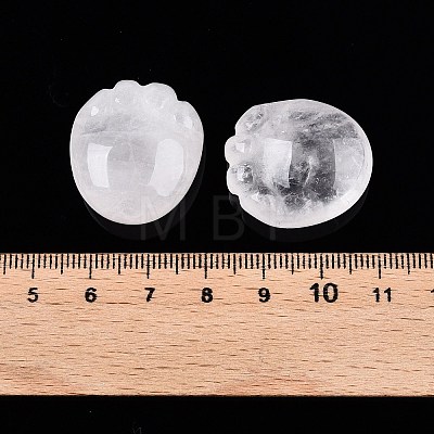 Natural Quartz Crystal Footprint Figurines DJEW-N003-02J-1