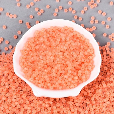 6/0 Transparent Inside Colours Glass Seed Beads SEED-N008-08R-1