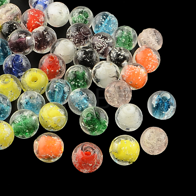 Handmade Luminous Lampwork Beads LAMP-R125-12mm-M-1