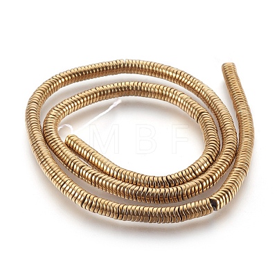 Electroplated Non-magnetic Synthetic Hematite Bead Strand G-E498-01E-1