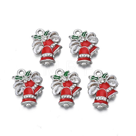 Rack Plating Alloy Enamel Pendants X-ENAM-N055-143P-1