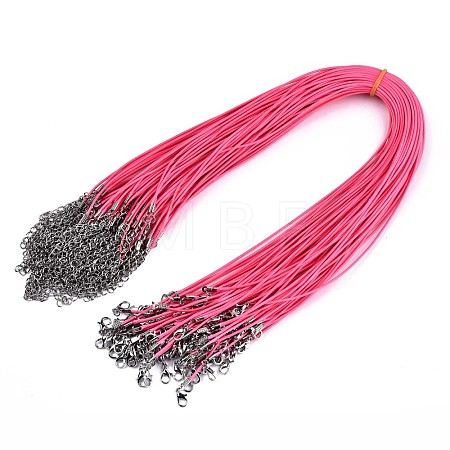 Waxed Cotton Cord Necklace Making MAK-S034-022-1