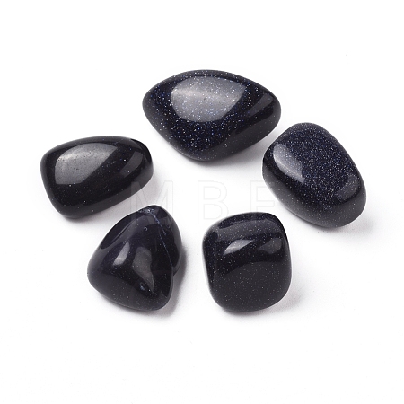 Synthetic Blue Goldstone Beads G-K302-A14-1