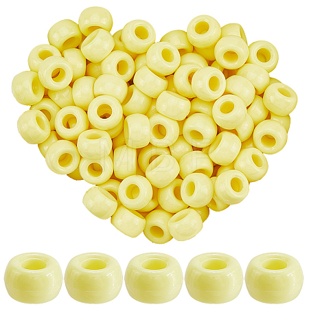 800Pcs Opaque Plastic Beads KY-SP0001-47E-1