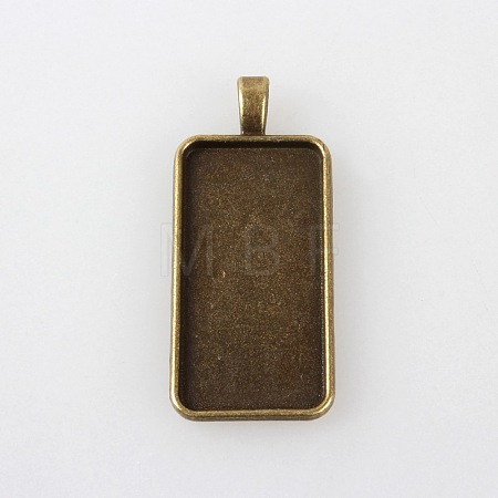 Vintage Tibetan Style Alloy Big Pendant Cabochon Settings X-TIBEP-M018-87AB-NF-1