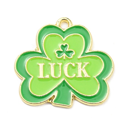 Saint Patrick's Day Alloy Enamel Pendants ENAM-P251-B01-LG-1