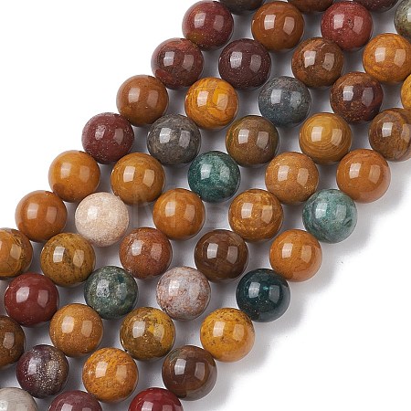 Natural Ocean Jasper Beads Strands G-C102-B01-03-1