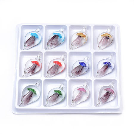 Handmade Lampwork Big Pendants LAMP-R138-12-B-1