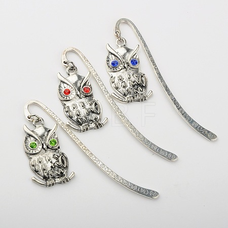 Tibetan Style Alloy Bird Bookmarks AJEW-JK00065-1