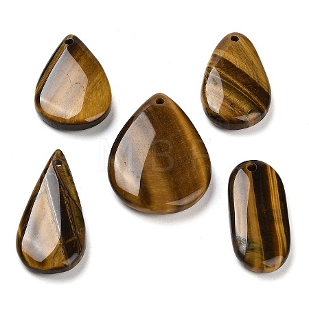 Natural Tiger Eye Pendants G-M408-A01-1