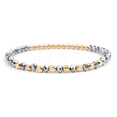 Synthetic Non-magnetic Hematite Beads Stretch Bracelets for Women LS-KP6261-8-1