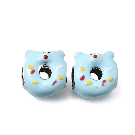 Alloy Enamel European Beads MPDL-F020-11B-P01-1