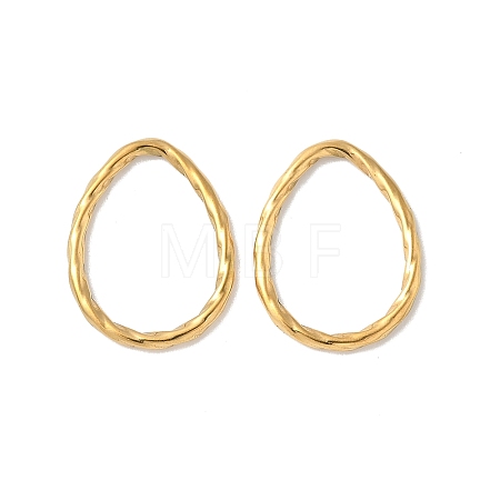 304 Stainless Steel Twisted Teardrop Linking Rings STAS-L300-007G-1