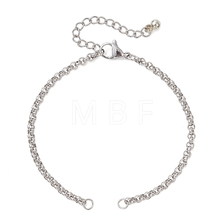 304 Stainless Steel Rolo Chain Bracelet Making AJEW-JB01506-1
