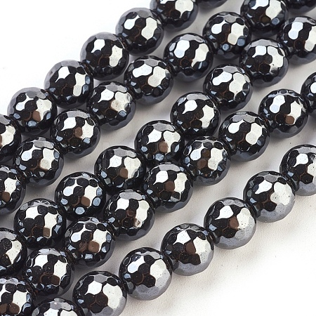 Non-Magnetic Synthetic Hematite Beads Strands HEMA-8D-3-1