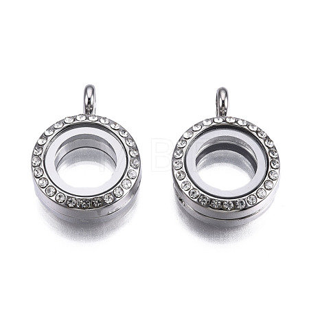 Alloy Magnetic Locket Pendants PALLOY-T052-21P-1