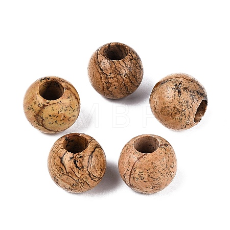 Natural Picture Jasper Beads G-Q608-05F-1