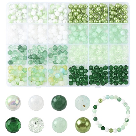 480Pcs 8 Styles Mixed Styles Acrylic Beads OACR-YW0002-68B-1