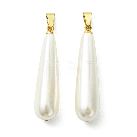 Electroplate Shell Pearl Pendants PALLOY-JF05397-1
