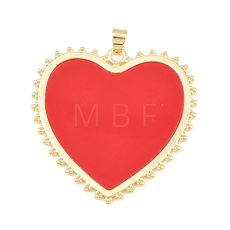 Brass Resin Pendants KK-C162-003G-1