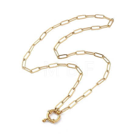 316 Surgical Stainless Steel Ring Pendant Necklaces NJEW-D059-01D-G-1