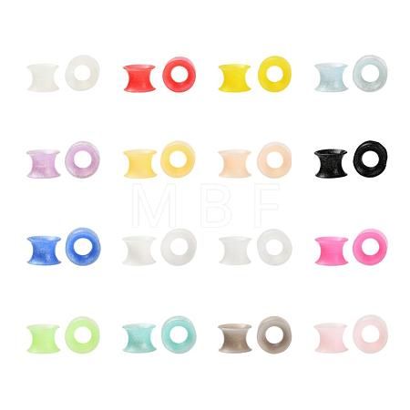 32Pcs 16 Colors Silicone Glitter Thin Ear Gauges Flesh Tunnels Plugs FIND-YW0001-19B-1